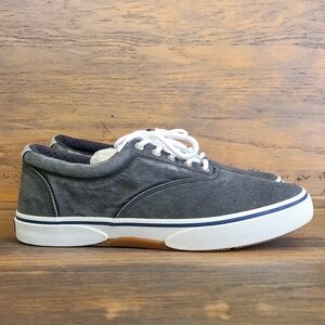 Mens Sperry Halyard 12 Wide Black Grey
